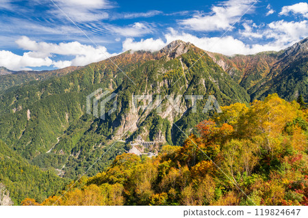 《富山縣》立山秋色黑部阿爾卑斯山脈路線黑部平花園 119824647
