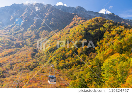 <富山縣>黑部平和立山黑部阿爾卑斯山脈的紅葉 119824767