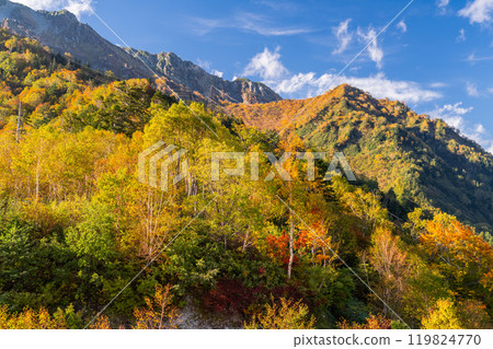 <富山縣>黑部平和立山黑部阿爾卑斯山脈的紅葉 <富山縣>黑部平和立山黑部阿爾卑斯山脈的紅葉 119824770