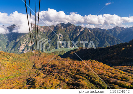 《富山縣》立山黑部阿爾卑斯山脈路線/大觀峰雲城露台的紅葉 119824942