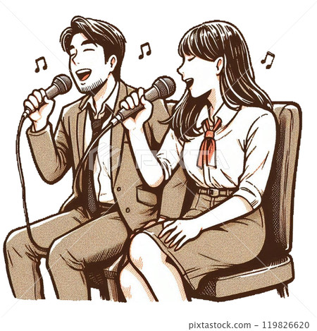 聚會後兩人卡拉OK 119826620