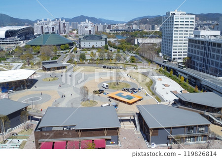 從折鶴塔眺望廣島門公園 119826814