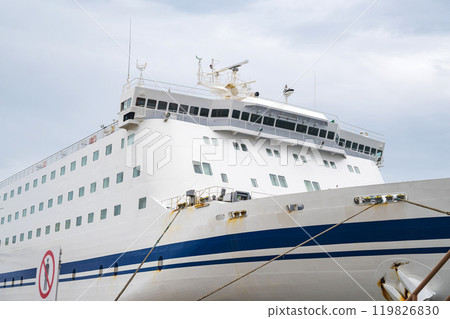 Ferry boat at anchor 119826830