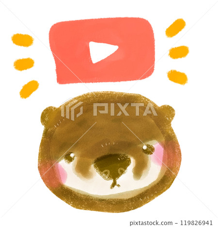 可愛的水獺角色串流媒體視頻 可愛的水獺角色串流媒體視頻 119826941