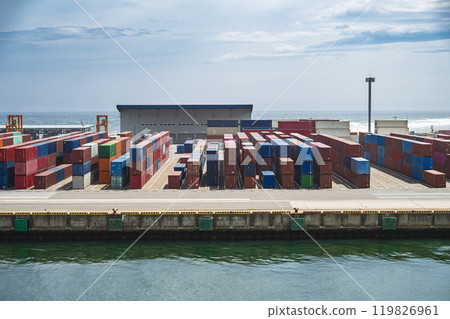Container terminal view 119826961