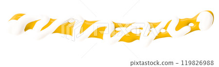 Yellow watercolor drop zigzag isolated on white background. Yellow watercolor drop zigzag isolated on white background. 119826988