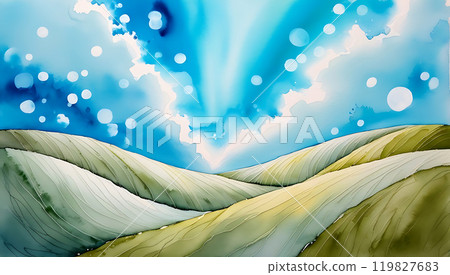 Nature background, watercolor style 119827683