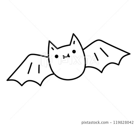 Cute bat isolated on a white background Cute bat isolated on a white background 119828042