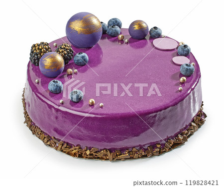 beautiful violet color cake 119828421