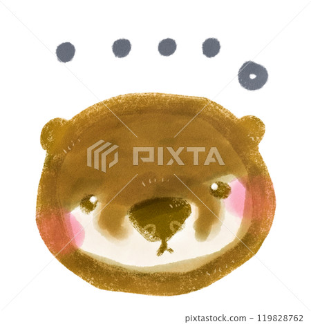 Cute hand drawn otter character illustration silent Cute hand drawn otter character illustration silent 119828762