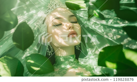 Mysterious girl in forest fairy brazil 119828876