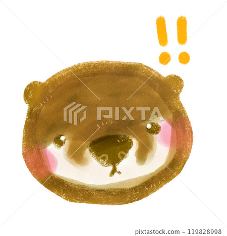 驚喜可愛的手繪水獺人物插畫 119828998