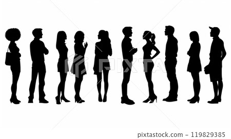 Silhouette icon conversation quarrel argument opinion dissatisfaction Silhouette icon conversation quarrel argument opinion dissatisfaction 119829385