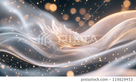 Moon Festival. Background of the symbol Dragon, a revered mystical creature in different cultures. 119829453