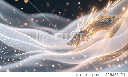 Moon Festival. Background of the symbol Dragon, a revered mystical creature in different cultures. 119829454