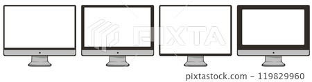 Modern digital monitors set. Portable blank led screen with highquality resolution Modern digital monitors set. Portable blank led screen with highquality resolution 119829960