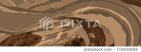 Particles of earth and dust. Brown sand texture.Top view of the cake. Chocolate and coffee powder, scattered cocoa on a light background. 119830689