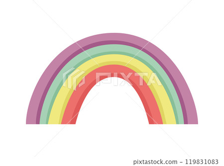 Rainbow, multicolored arc 119831083