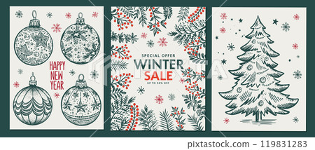 christmas, tree, vector 119831283