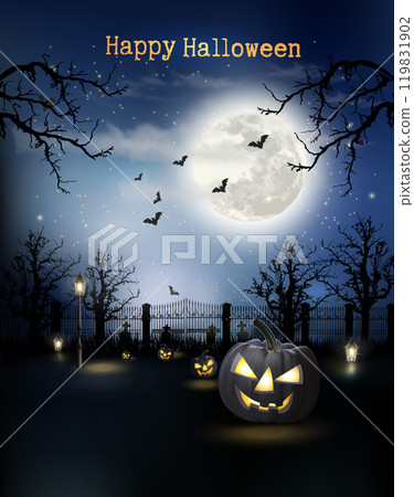 Halloween spooky background. Vector Halloween spooky background. Vector 119831902