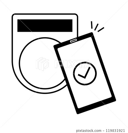 Illustration of touch payment with a smartphone 119831921