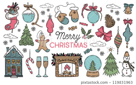 christmas, xmas, vector 119831963