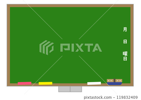 Simple school classroom blackboard background illustration material Simple school classroom blackboard background illustration material 119832409