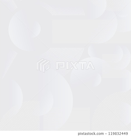 Vector white geometric abstract texture overlap layer on bright space. Lines effect decoration for banner. Graphic design circles elements. 119832449