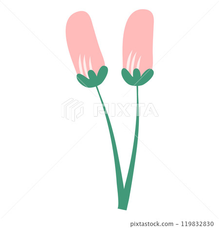 cute floral hand drawn. 119832830