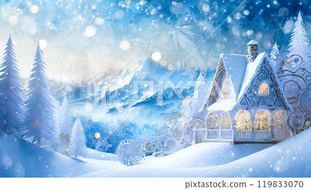 聖誕夜雪景,生成AI,AI影像 聖誕夜雪景,生成AI,AI影像 119833070