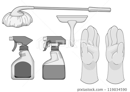 Bath brush and detergent set | Standard bath cleaning tools 119834590