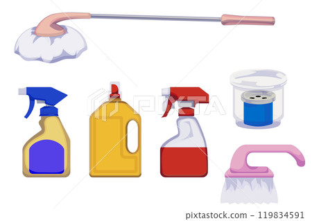 Bath brush and detergent set | Standard bath cleaning tools 119834591
