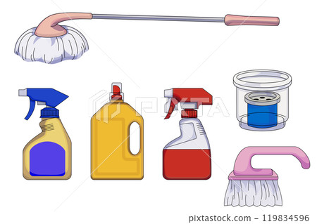 Bath brush and detergent set | Standard bath cleaning tools Bath brush and detergent set | Standard bath cleaning tools 119834596