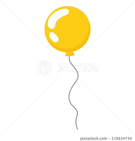 Yellow balloon decoration for Halloween or parties Vector 119834734