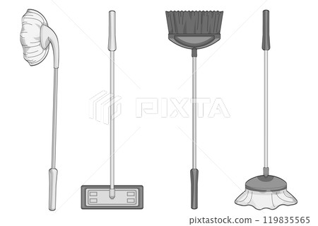 Mop and cleaning brush set | Floor and wall cleaning tools 119835565