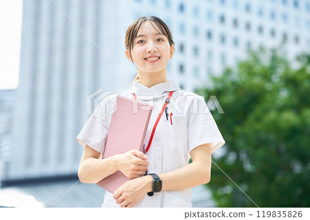 Portrait of young nurse 119835826