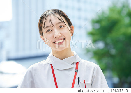 Portrait of young nurse 119835843