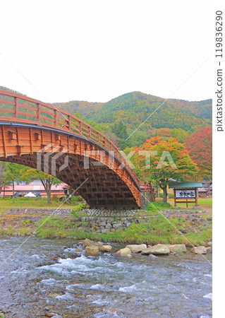 Scenery of the Kiso Bridge at Narai Roadside Station, Shiojiri City, Nagano Prefecture 119836290