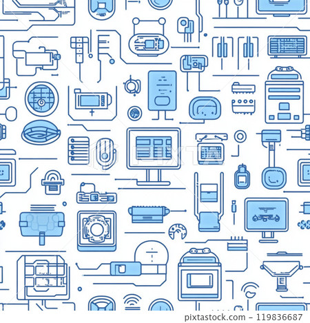Seamless background image__computer image_1 119836687
