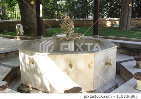 Ablution platform of Green Camii, Bursa, Turkey Ablution platform of Green Camii, Bursa, Turkey 119836965