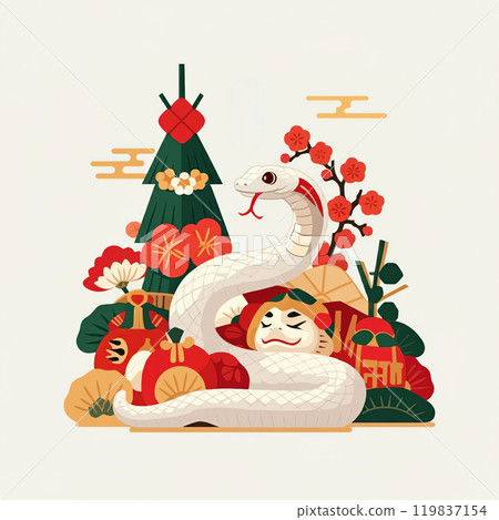 吉祥如意的新年風景 119837154