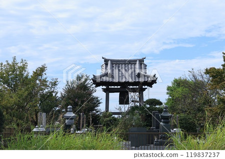 A scene with a lonely bell tower A scene with a lonely bell tower 119837237