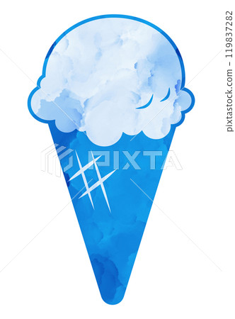 Illustration material Ice cream watercolor Illustration material Ice cream watercolor 119837282