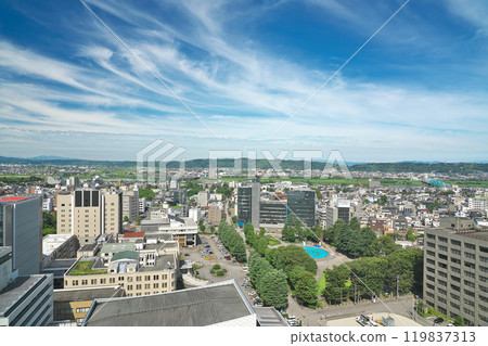 [吳羽山公園展望台的風景] 富山縣富山市安約坊 119837313