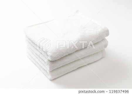 Towel on white background 119837496