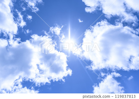 Summer sky sun and clouds Yokohama 119837813