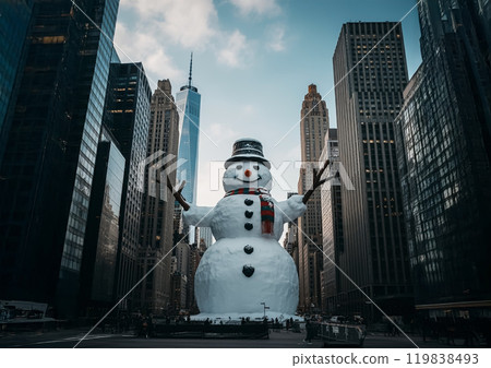 紐約巨型雪人形象 119838493