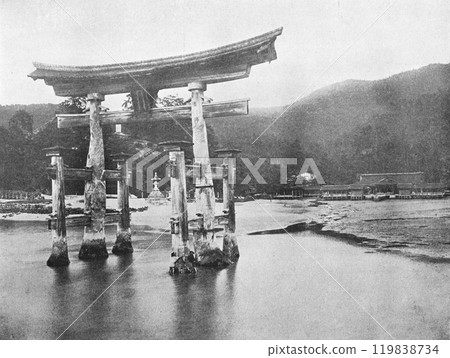 Itsukushima Shrine, Hiroshima, Japan during the Meiji Period 119838734
