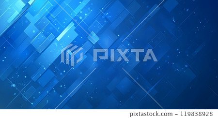 Abstract blue geometric background with shimmering particles. 119838928