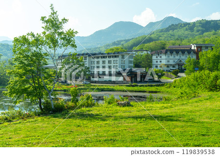 [長野縣]新綠的志賀高原和荷花池 119839538